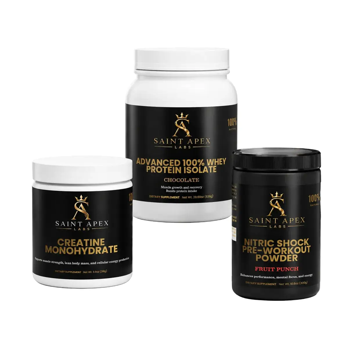 Saint Apex Labs Men's Strength Muscle Performance Bundle by Supliful