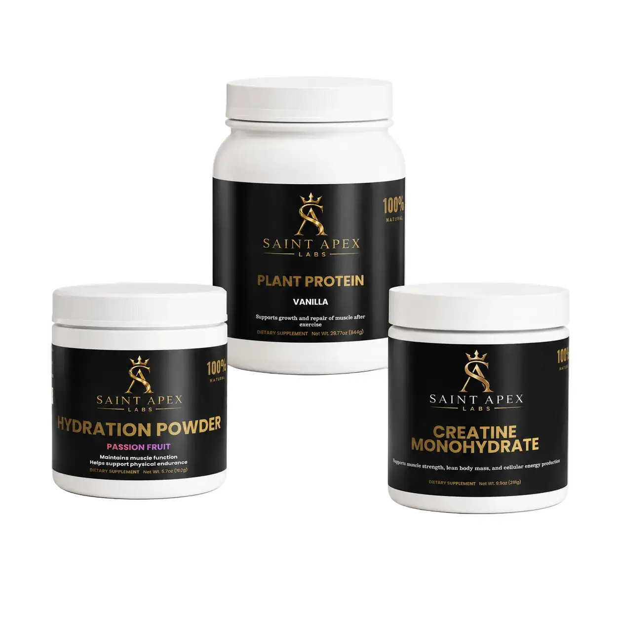 Saint Apex Labs Men’s Plant-Based Strength & Hydration Bundle by Supliful