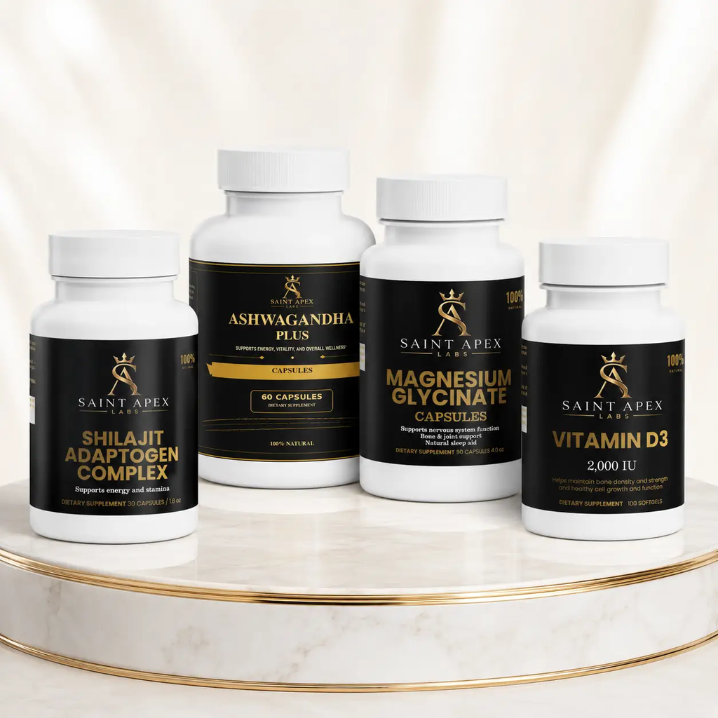 Saint Apex Labs Daily Male Hormone Supplement Bundle 4-Piece Set for men by Supliful