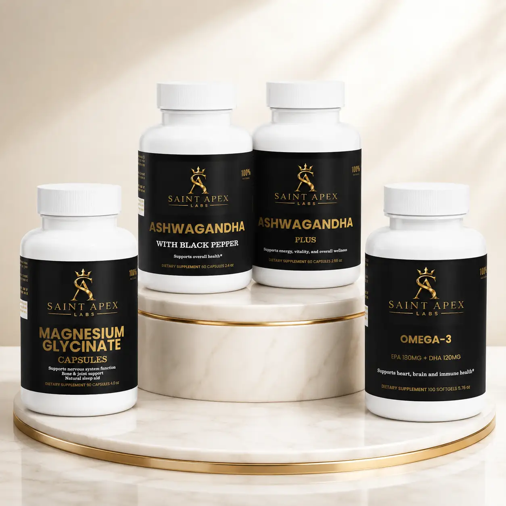 Saint Apex Labs Calm, Stress & Mood Support Bundle – 4-Piece Set by Supliful
