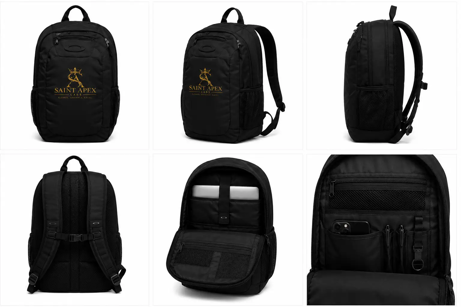 Saint Apex Labs 20L Water Resistant Everyday Laptop Backpack by Printify