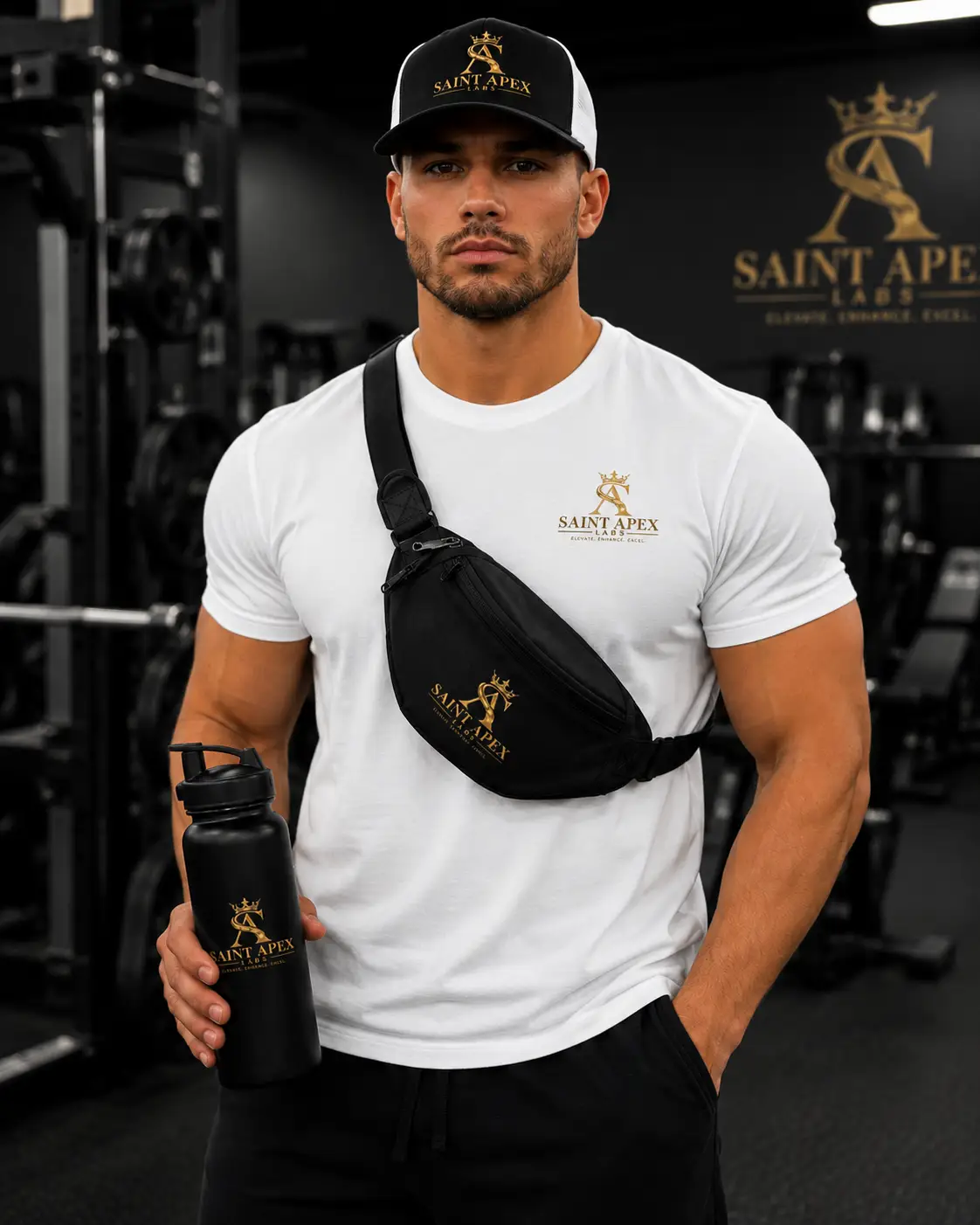 Embroidered Explorer Sling Bag With Adjustable Waist Strap And Saint Apex by Printify