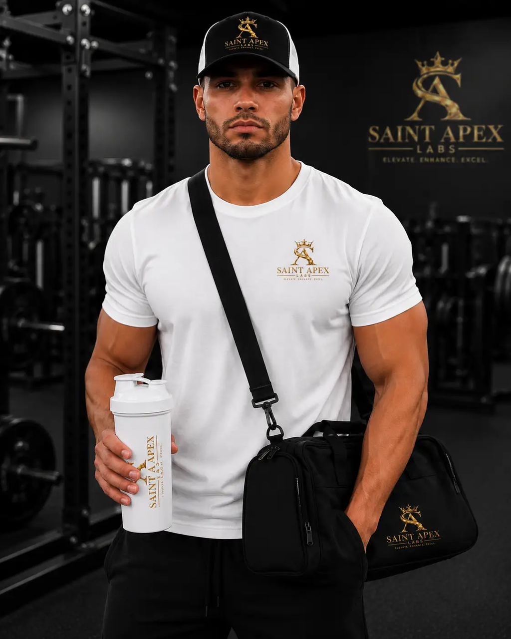 24oz Protein Shaker Bottle With Stainless Steel Mixing Ball For Fitness by Printify