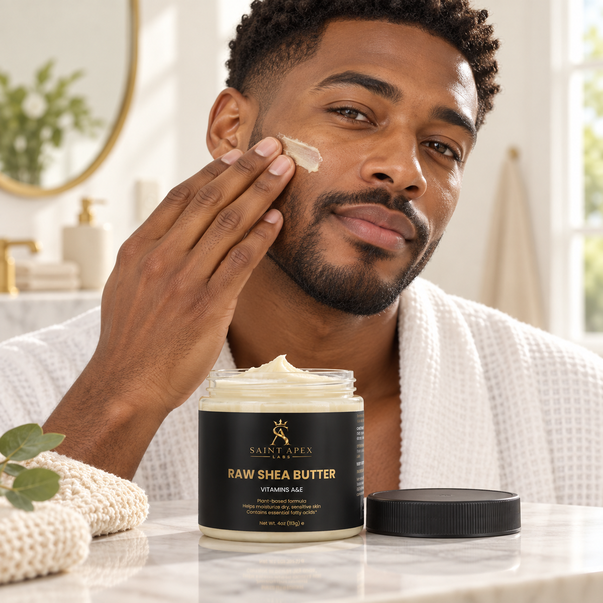 Saint Apex Labs Raw Shea Butter Vitamins A and E Plant Based Moisturizer by Supliful