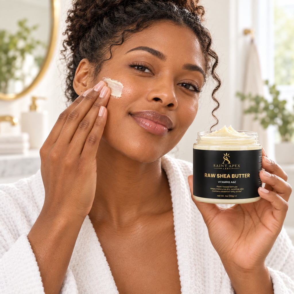Saint Apex Labs Raw Shea Butter Vitamins A and E Plant Based Moisturizer by Supliful