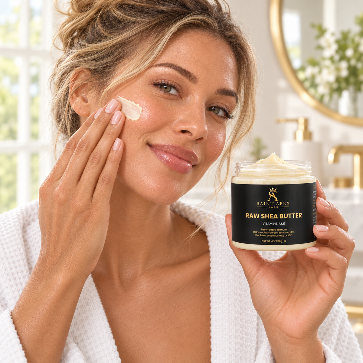 Saint Apex Labs Raw Shea Butter Vitamins A and E Plant Based Moisturizer by Supliful
