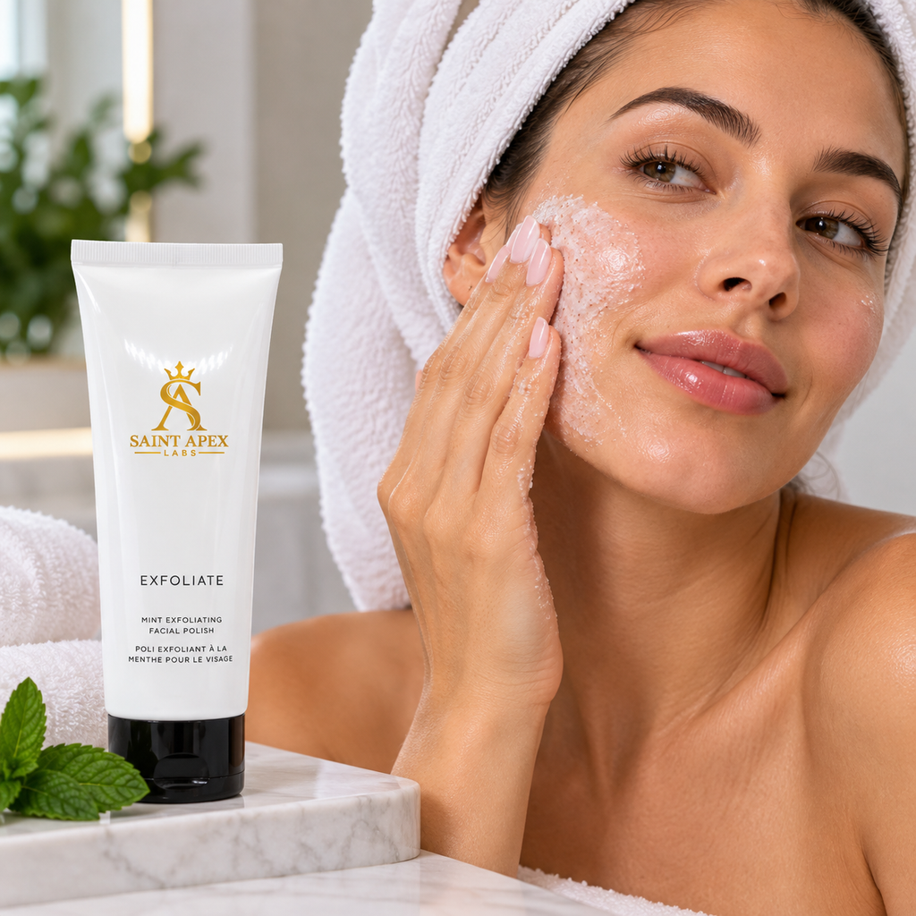 Mint Exfoliating Facial Polish For Hydrated Glowing Skin With Green Tea by BLANKA