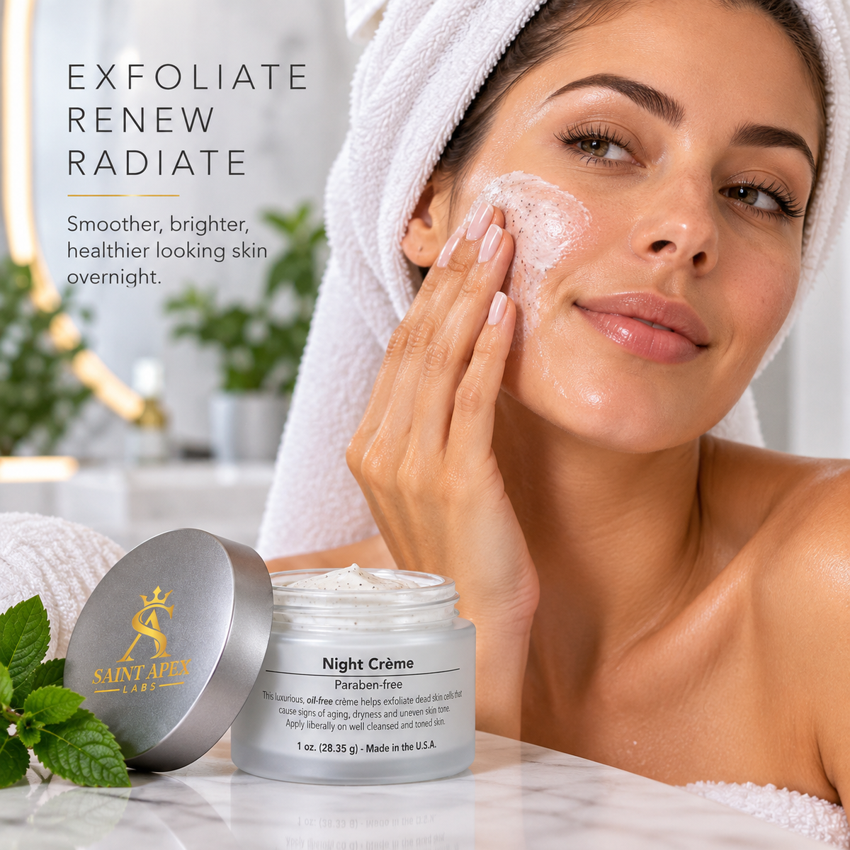 Saint Apex Labs Night Renewal Face Creme With Glycolic Acid by BLANKA