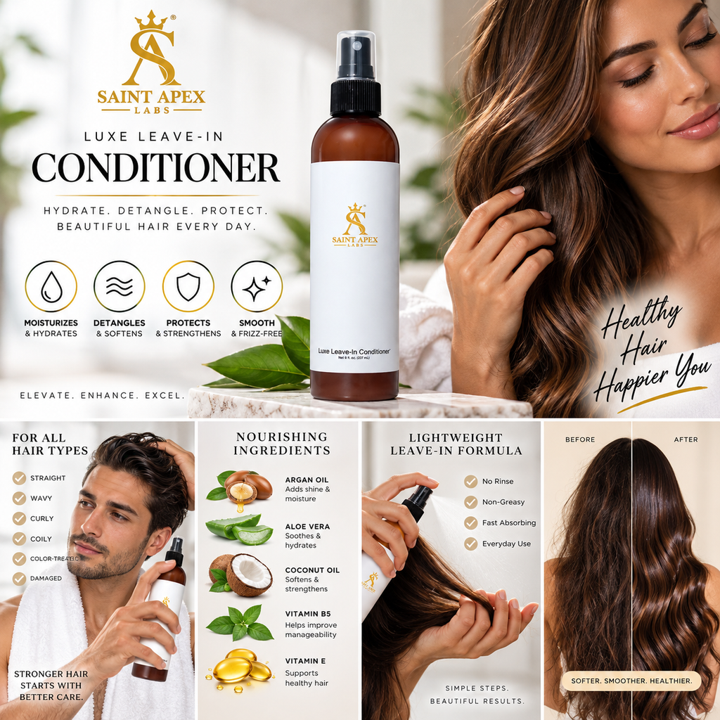 Saint Apex Labs Luxe Leave In Conditioner Lightweight Frizz Control Spray by BLANKA