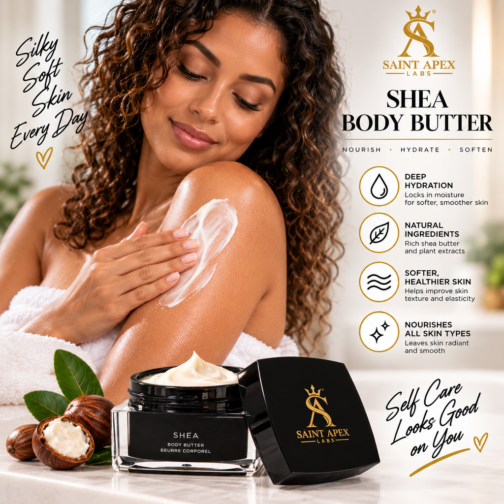 Saint Apex Labs Shea Body Butter Fair Trade Intense Moisture Cream by BLANKA