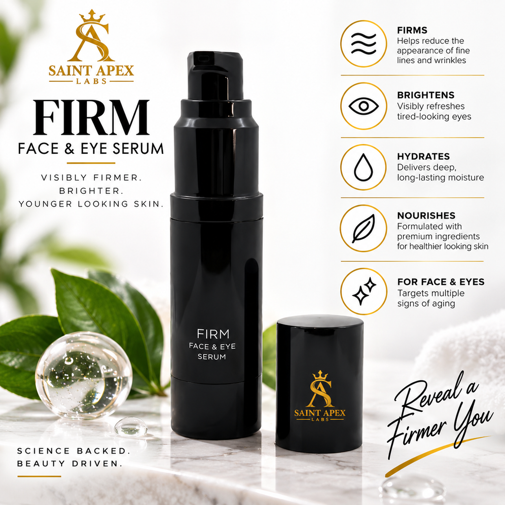 Saint Apex Labs Firm Face And Eye Serum Peptide Cucumber Oil Free Formula by BLANKA
