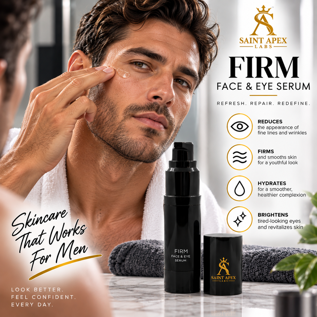 Saint Apex Labs Firm Face And Eye Serum Peptide Cucumber Oil Free Formula by BLANKA
