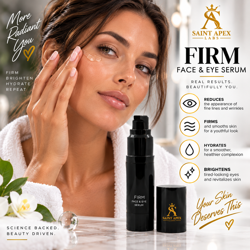 Saint Apex Labs Firm Face And Eye Serum Peptide Cucumber Oil Free Formula by BLANKA