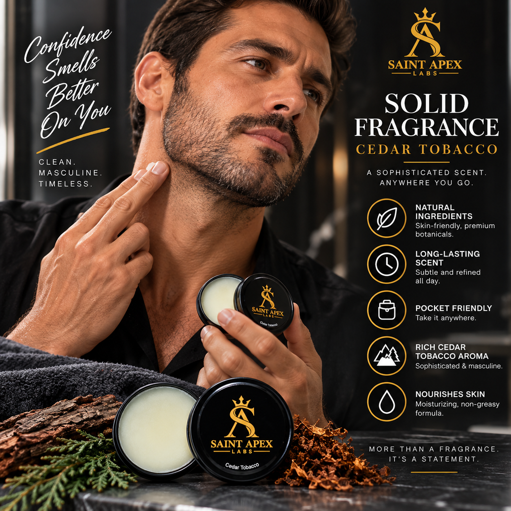 Saint Apex Labs Solid Fragrance Cedar Tobacco Pocket Balm by BLANKA