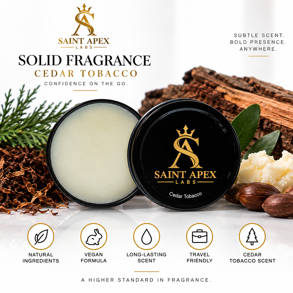 Saint Apex Labs Solid Fragrance Cedar Tobacco Pocket Balm by BLANKA