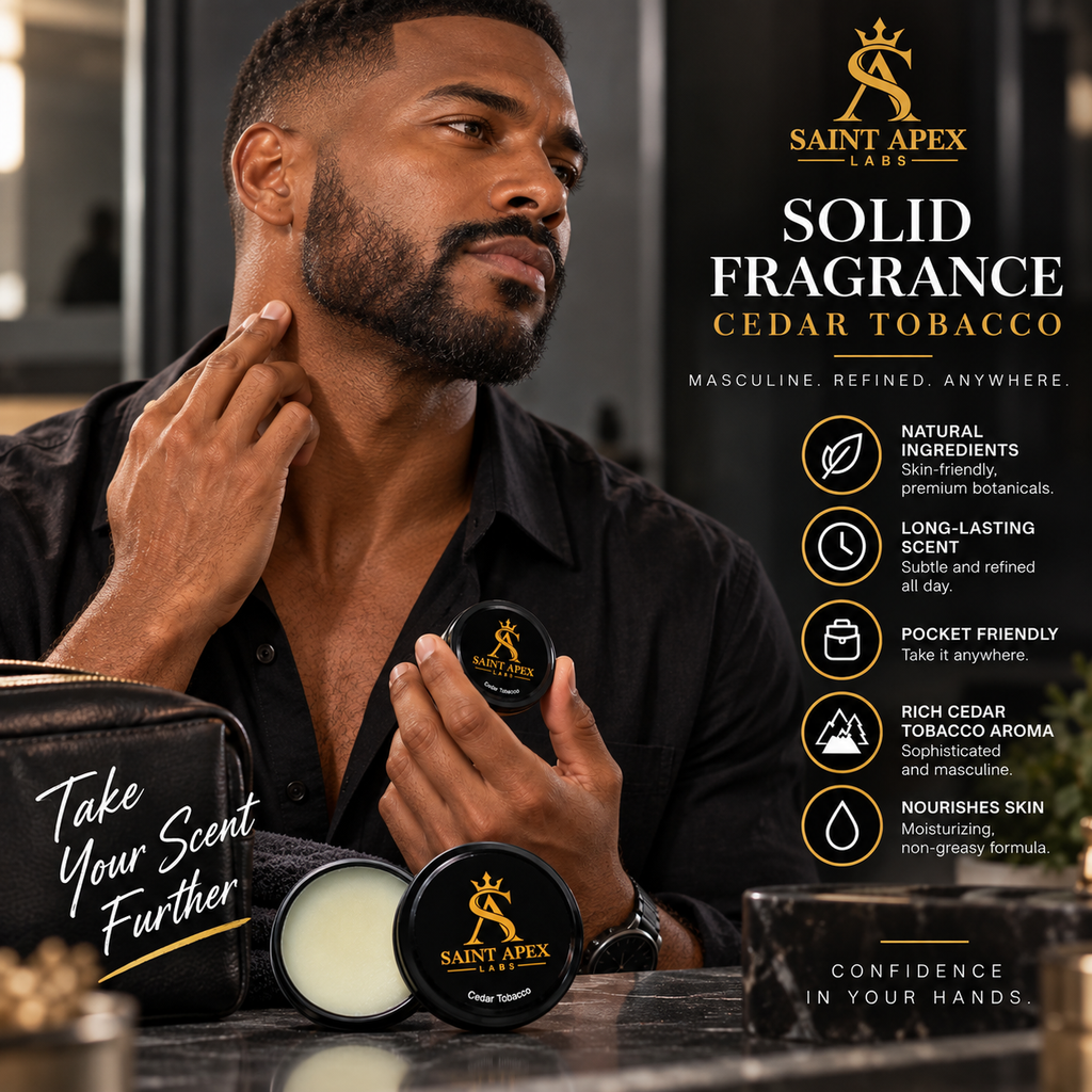 Saint Apex Labs Solid Fragrance Cedar Tobacco Pocket Balm by BLANKA