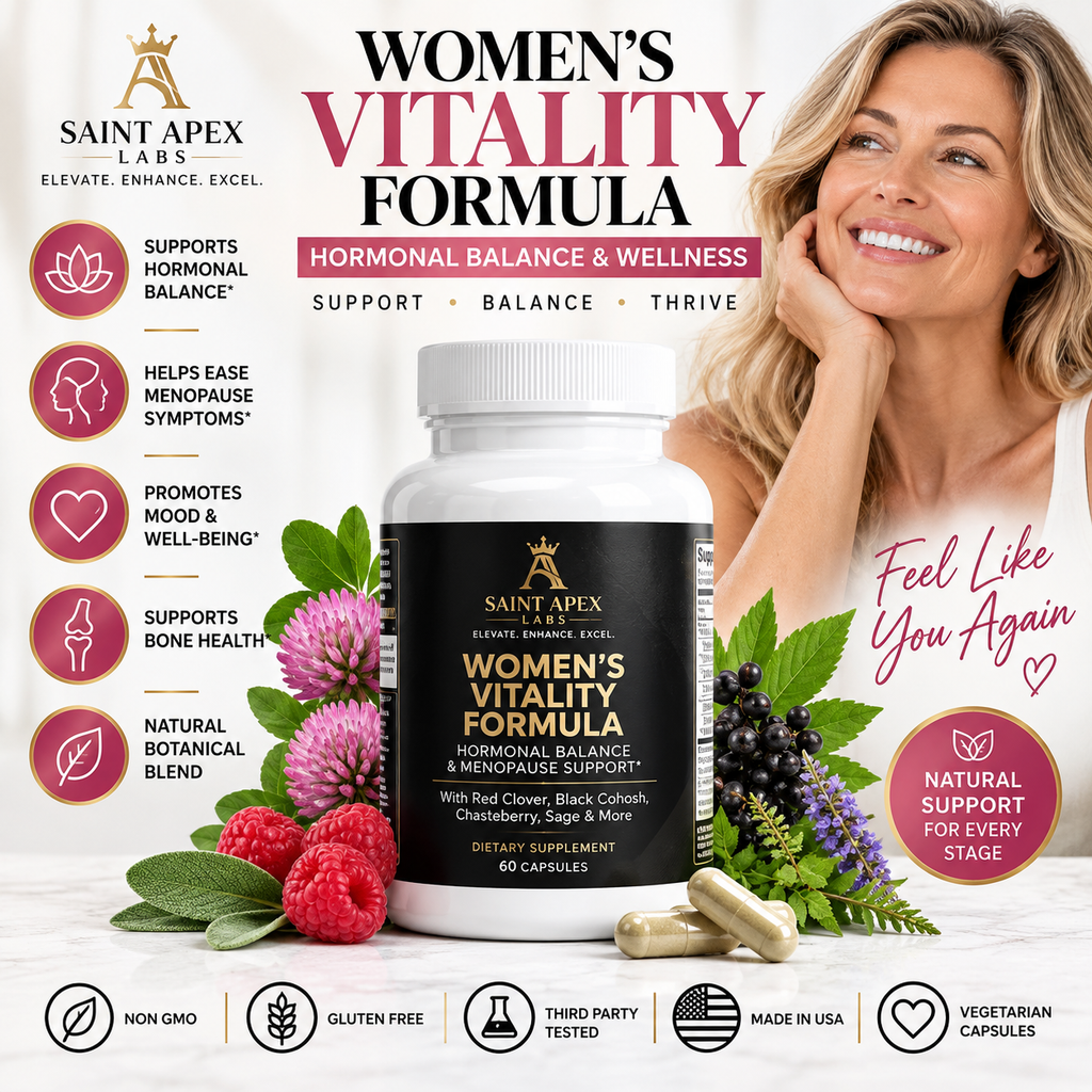 Saint Apex Labs Women's Vitality Formula Menopause Hormonal Balance by Supliful