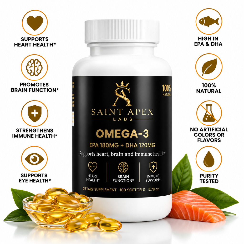 Omega-3 + Vitamin E combines ultra-pure fish oil with the antioxidant power of Vitamin E by Supliful