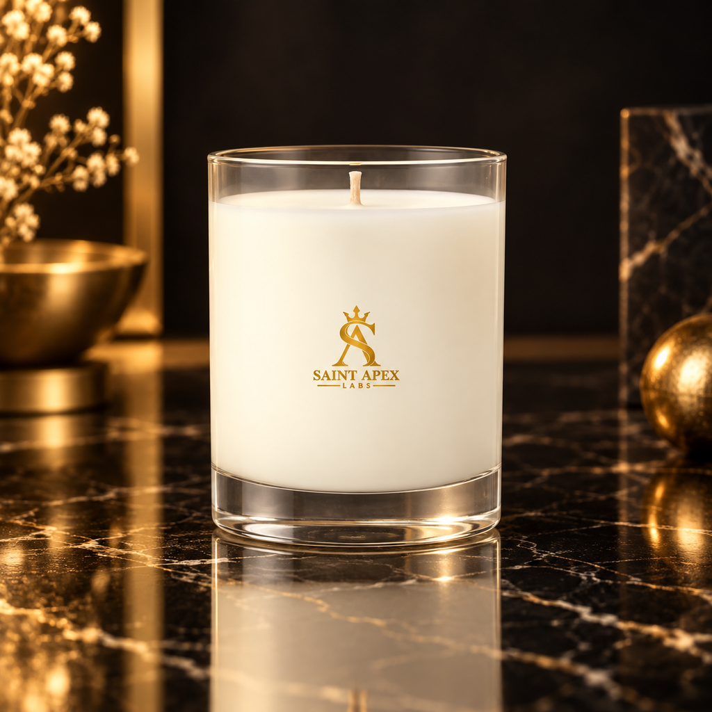 Saint Apex Labs Vegan Scented Candle Bergamot Lemon Fragrance by BLANKA