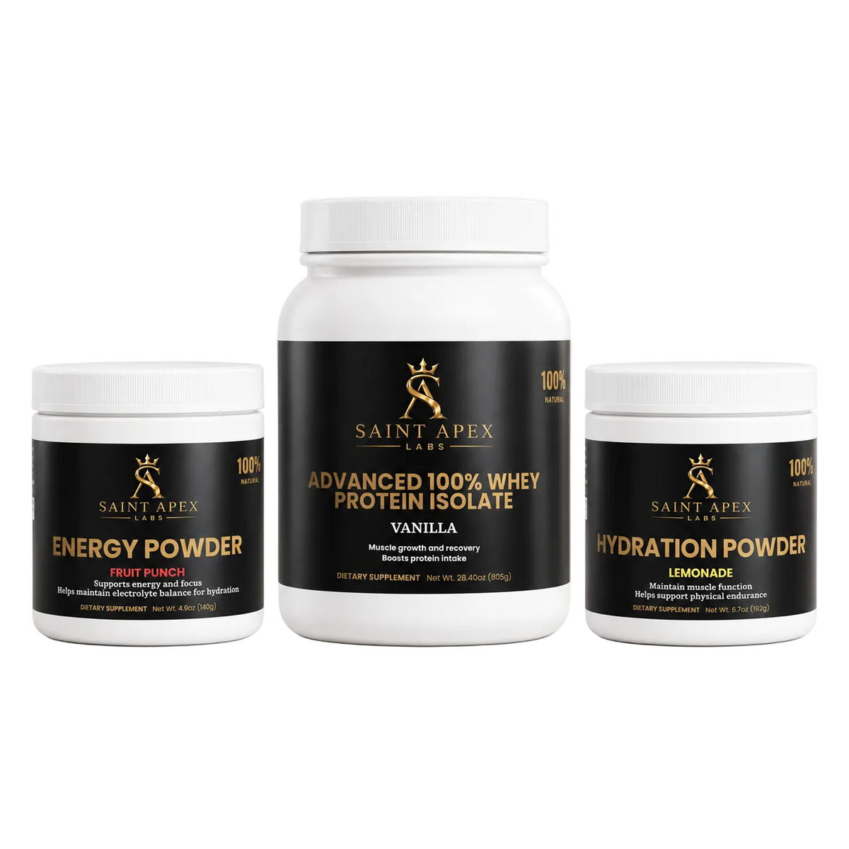 Saint Apex Labs Men's Energy Hydration And Recovery Bundle by Supliful