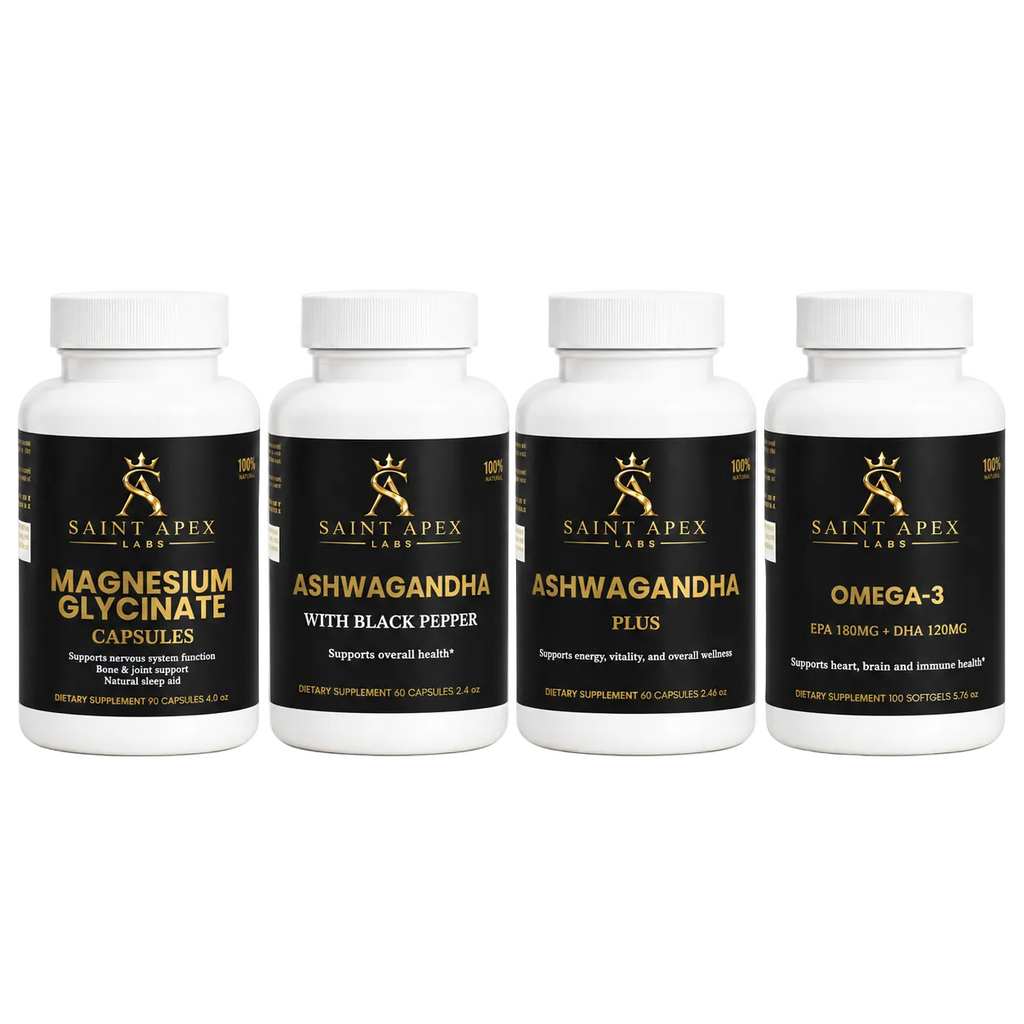 Saint Apex Labs Calm, Stress & Mood Support Bundle – 4-Piece Set by Supliful