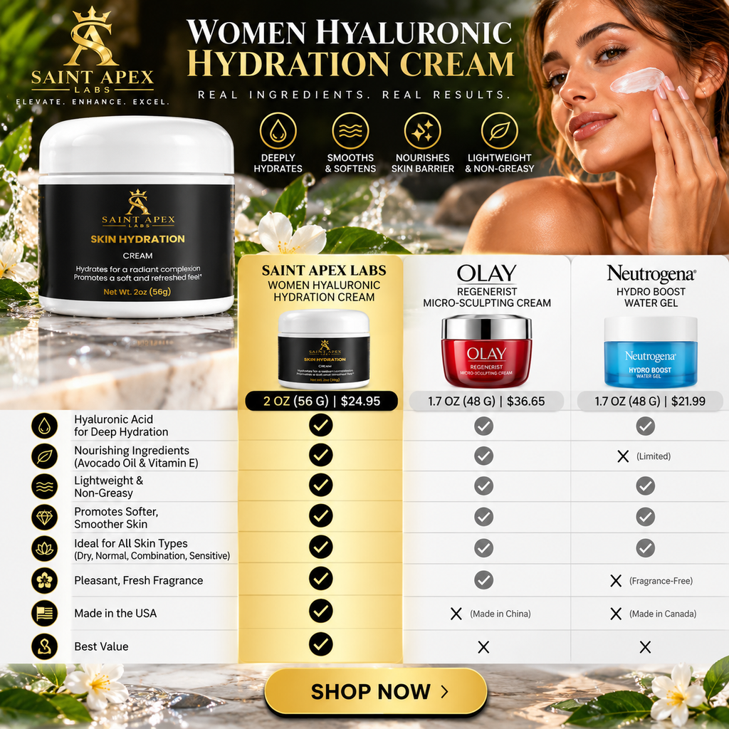 Saint Apex Labs Women Hyaluronic Hydration Cream by Supliful