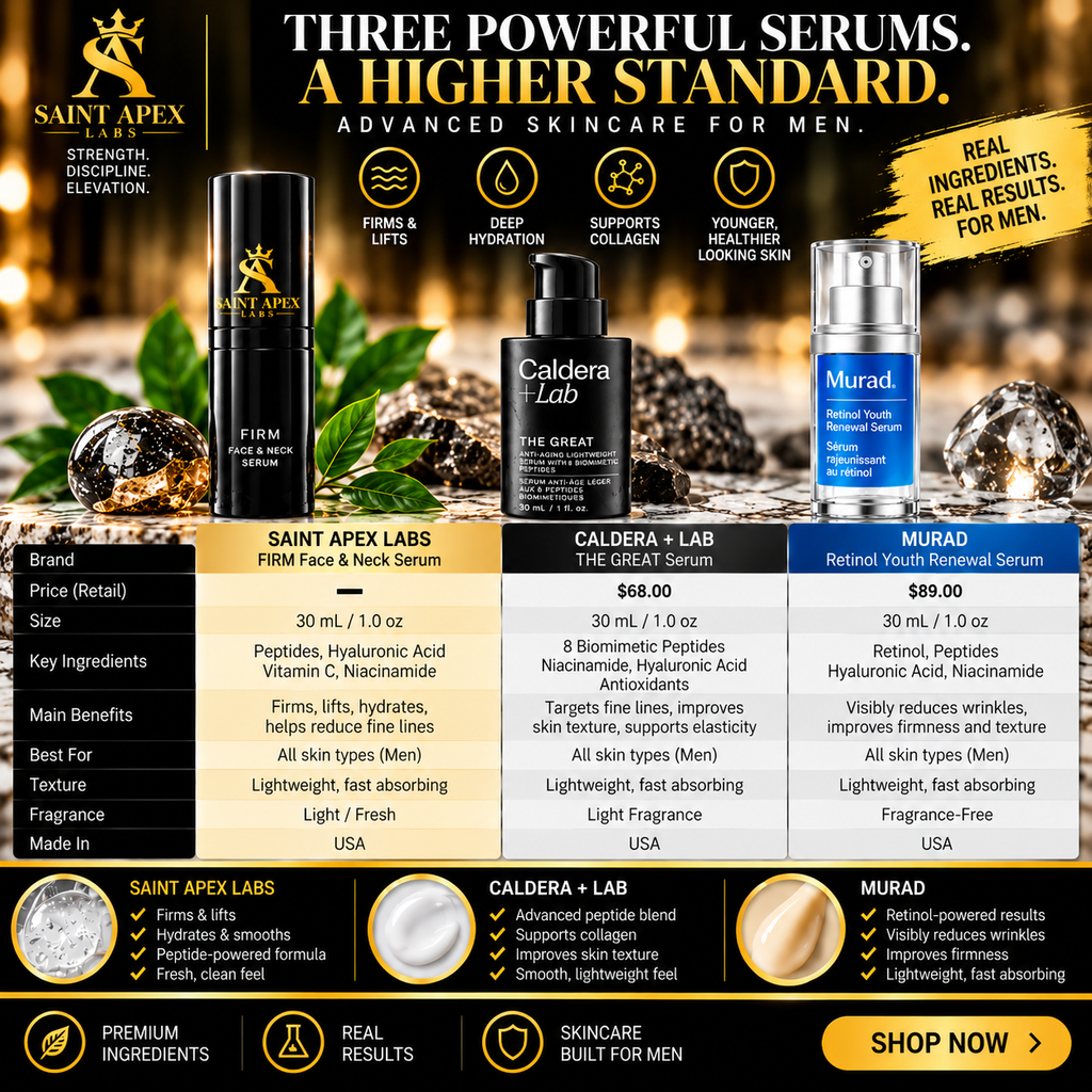 Men's Firm Face And Eye Serum Peptide Cucumber Oil Free Formula by BLANKA