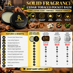 Solid Fragrance Cedar Tobacco Pocket Balm by BLANKA