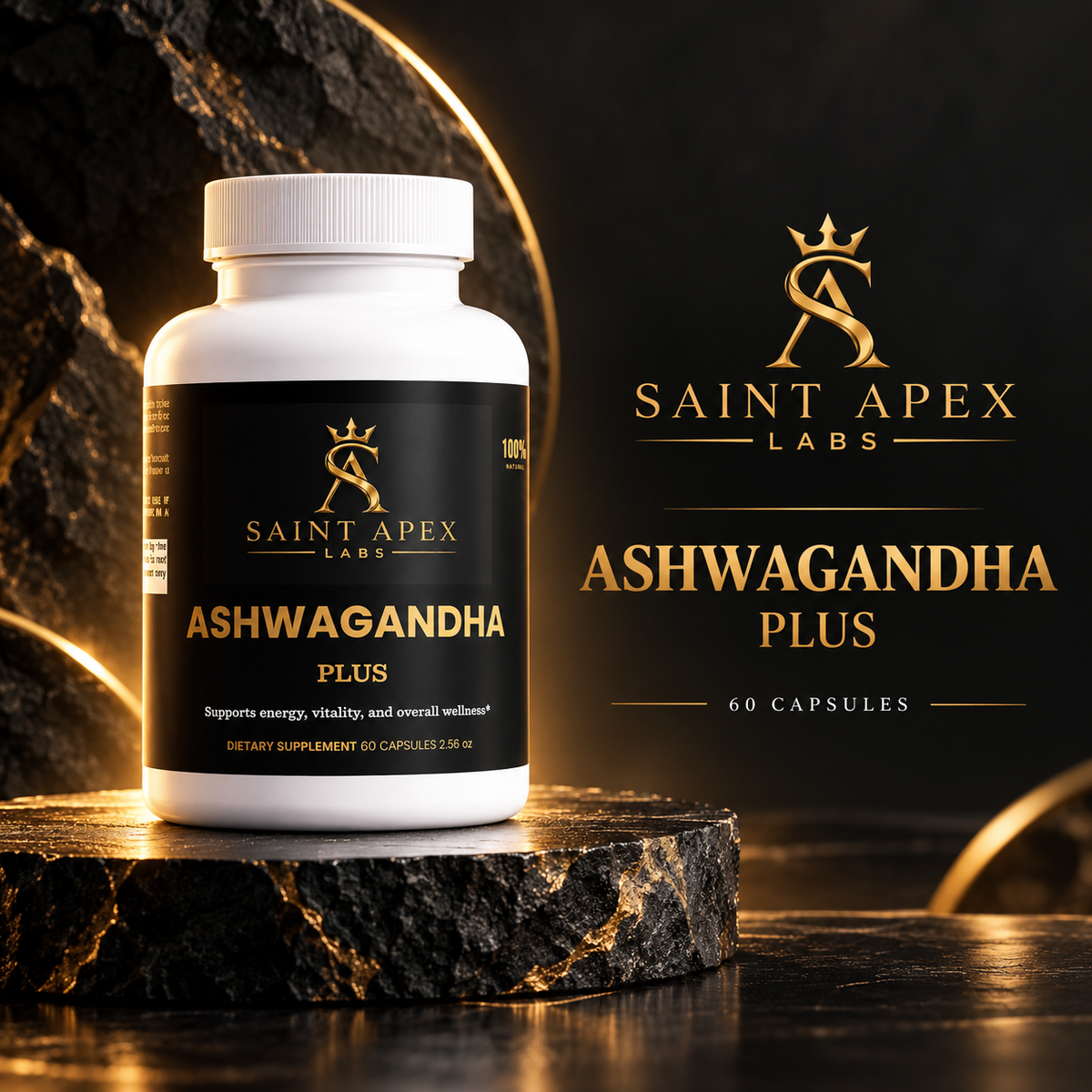 Ashwagandha Plus With Vitamin D3 B6 B12 by Supliful