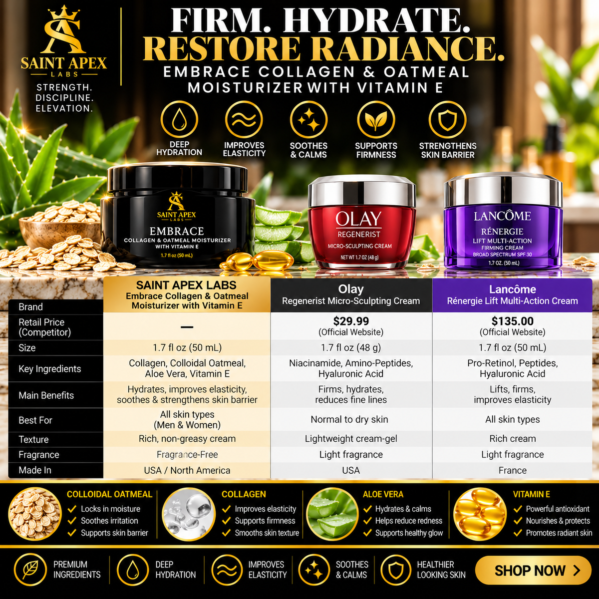 Embrace Collagen And Oatmeal Moisturizer With Vitamin E by BLANKA