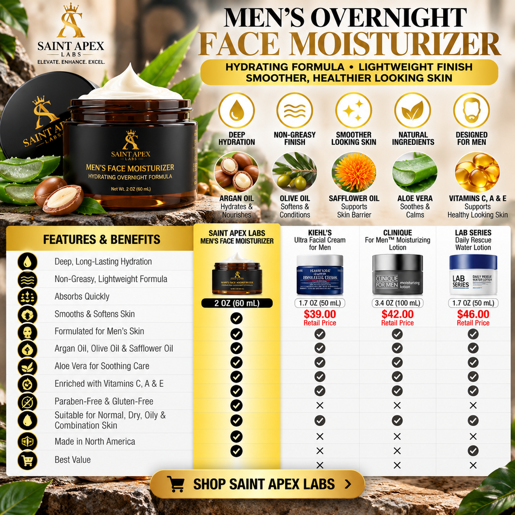 Men's Overnight Face Moisturizer Hydrating by BLANKA