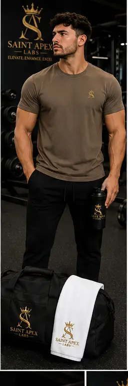 Black Garment Dyed Relaxed Fit Cotton T Shirt With Gold Chest Logo by Printify