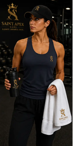 Womens Quick Dry Racerback Tank Gold Deer Athletic Performance Top by Printify
