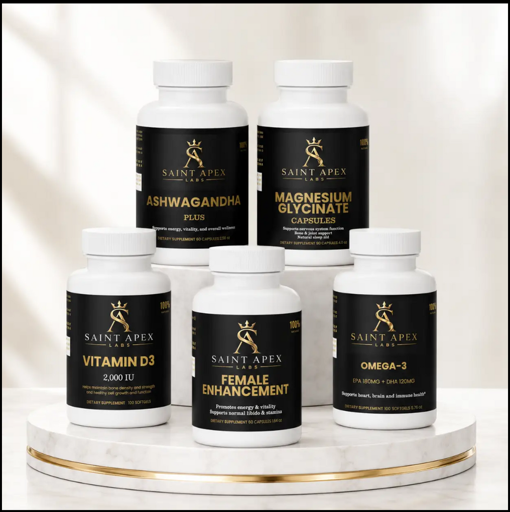 Saint Apex Labs 5 Piece Women Enhancement Supplement Bundle by Supliful