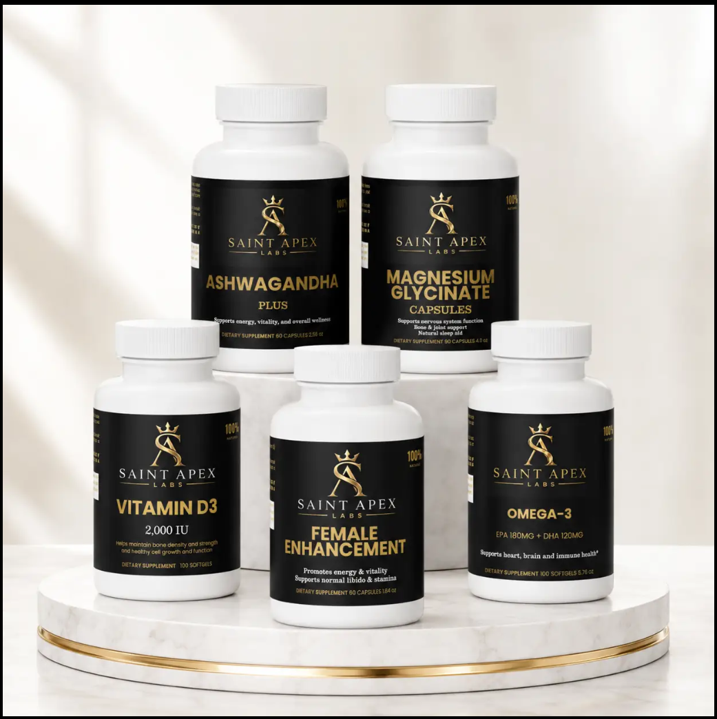 Saint Apex Labs 5 Piece Women Enhancement Supplement Bundle by Supliful