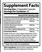 Mushroom Complex 10X Immune Support and Brain Function by Supliful