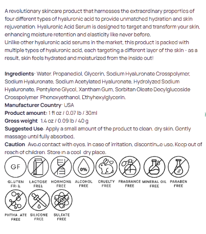 Hyaluronic Acid Serum by Supliful