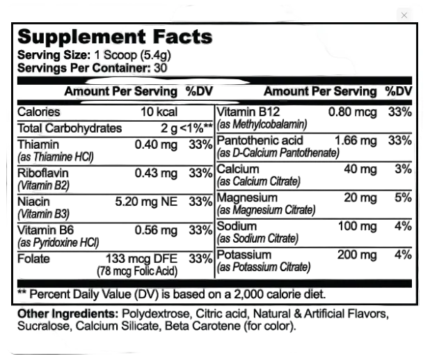 Hydration Powder With Electrolytes For Optimal Hydration (Lemonade) by Supliful