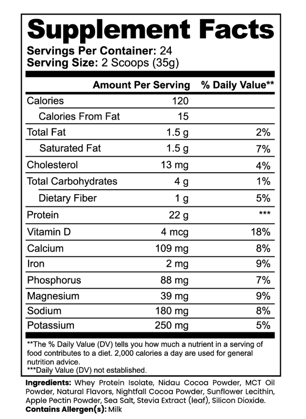 Whey Protein Advanced 100% Isolate Chocolate Flavor by Supliful
