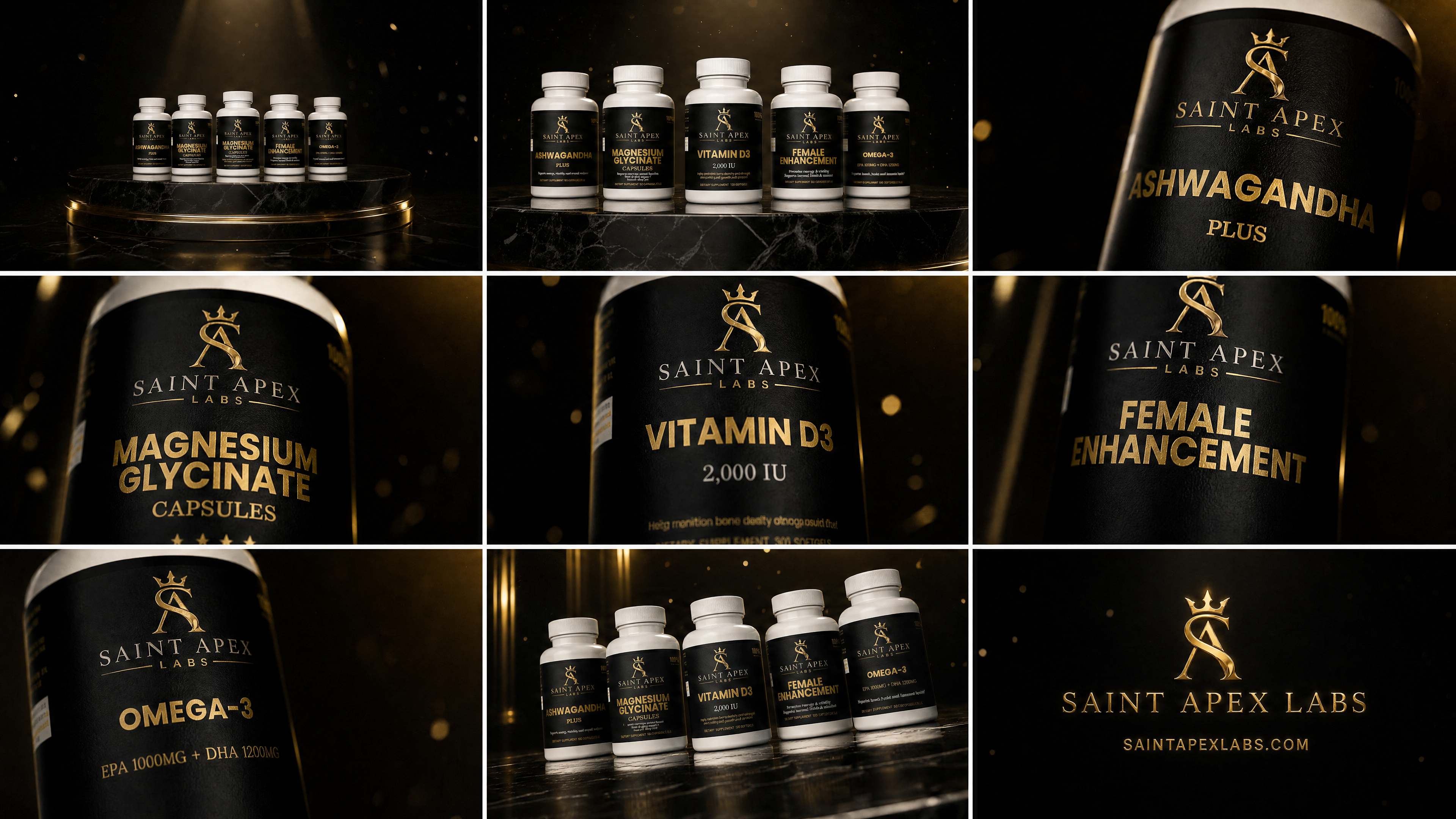 Saint Apex Labs Women Enhancement Supplement 5 Piece Complete Health Bundle by Supliful