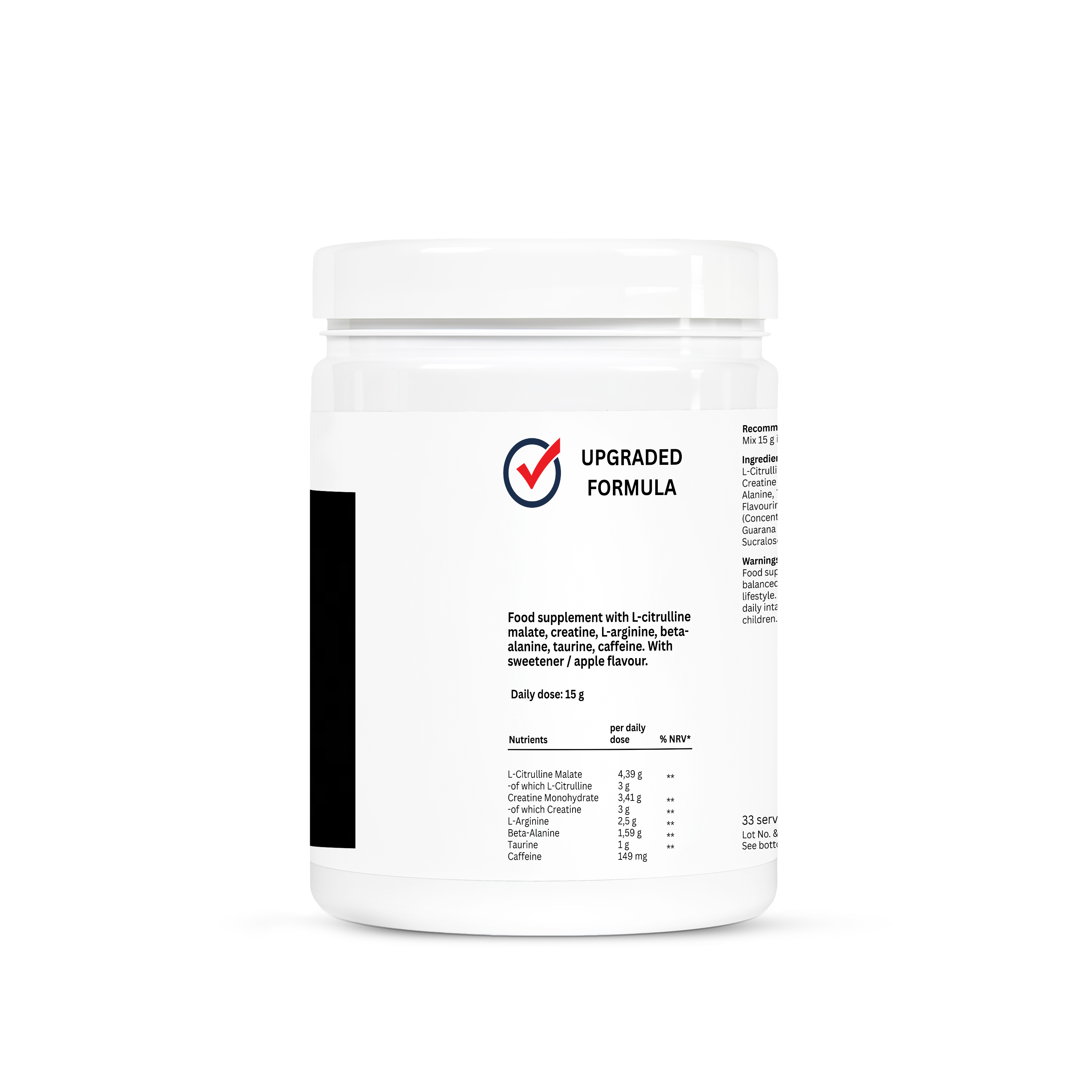 Pre-Workout Booster Green Apple - 500g