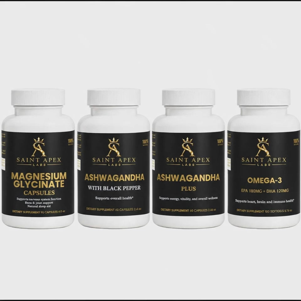 Saint Apex Labs Calm, Stress & Mood Support Bundle – 4-Piece Set