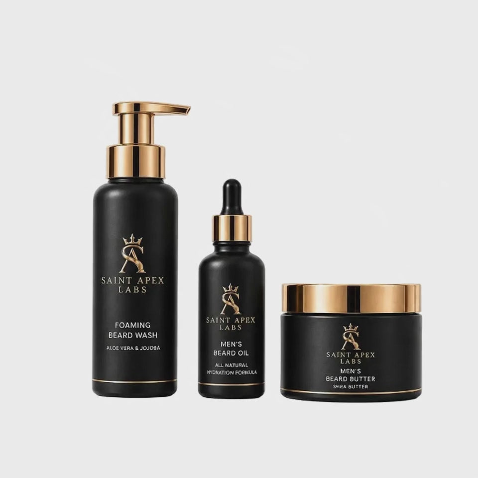 Saint Apex Labs Beard Care Bundle Kit With Foaming Wash Oil And Butter