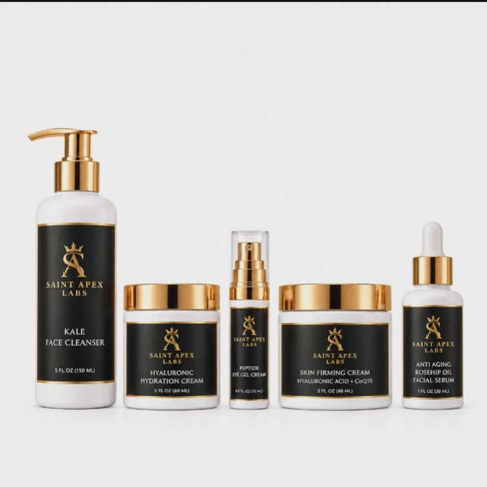 Saint Apex Labs Women 5 Piece Luxury Skincare Bundle Set For Face And Body